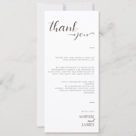 Minsta Vita Tack-monteringskort i Bröllop Bord