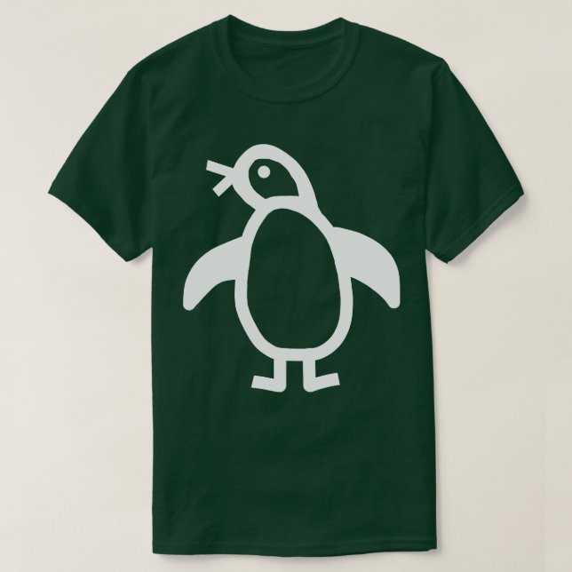 Minsta vitlinjegrafik för rutdjur med penguin t shirt (Design framsida)