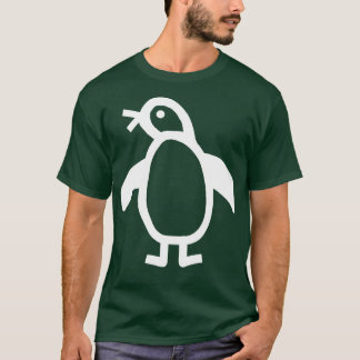 Minsta vitlinjegrafik för rutdjur med penguin t shirt