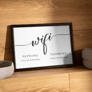 Minsta WiFi-lösenordssignatur för kalligrafi Fototryck