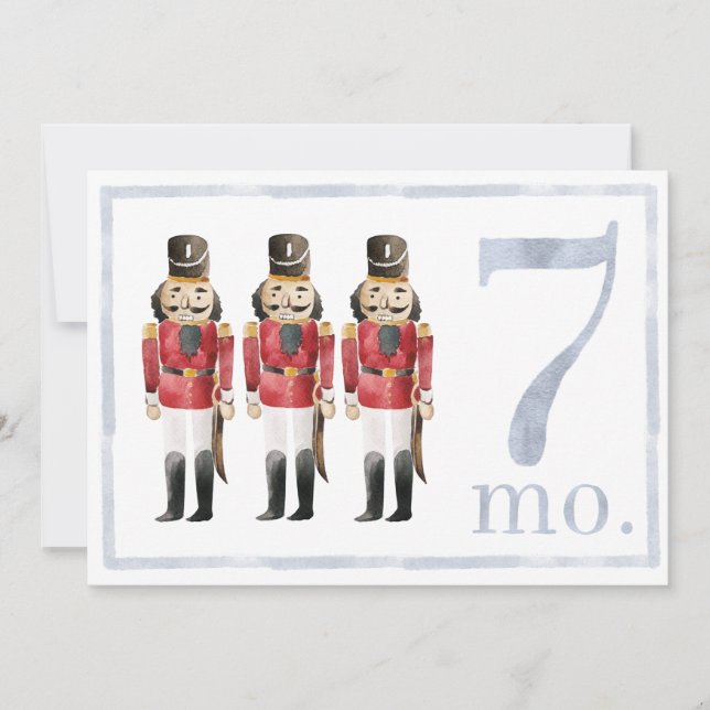 Minsten för vattenfärg i pojke, 7 månaders gammalt inbjudningar (Framsida)