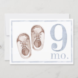 Minsten för vattenfärg i pojke nio månader gammalt inbjudningar