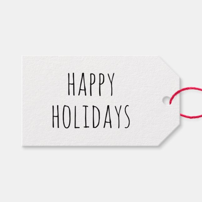 Minstrel Glad Jul. Modern Enkel Jul Presentetikett (Framsidan (Horisontell))