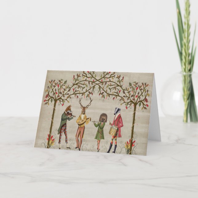 Minstrel Group för trädjur Kort (Framsida)