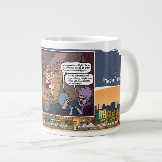 Minstrel Kramper | Ordagrant Ordlek Humor Jumbo Mugg (Framsida höger)