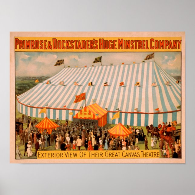 Minstrel's Exterior View of Huge Canvas Theater Poster (Framsidan)