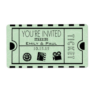 Mint Admit One Save Date Fraktsedel