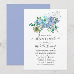 Mint and Blue Boho Baby Shower by Mail Inbjudningar