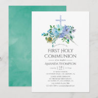 Mint and Blue Boho First Heliga Communion