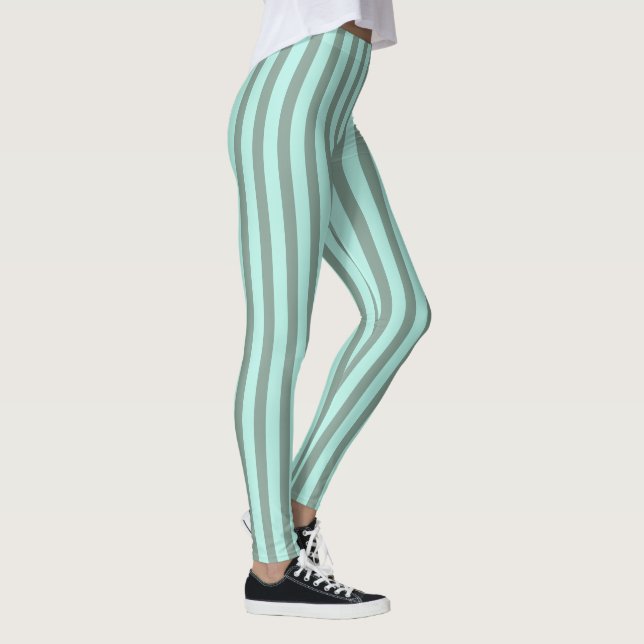 Mint and Grönt Stripe Leggings (Höger)