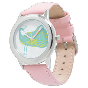 Mint and Lime Peacock Watch Armbandsur