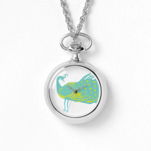 Mint and Lime Peacock Watch Armbandsur