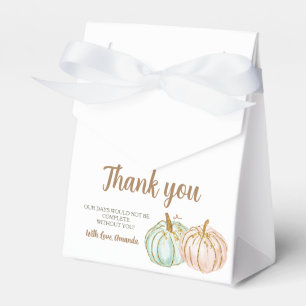 Mint and Peach Pumpkin Gender Reveal Party Presentaskar