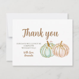 Mint and Peach Pumpkin Reveal (visa tack) Tack Kort