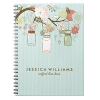 Mint and Retro Flowers & Mason Burk
