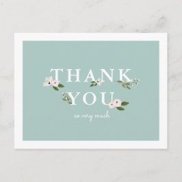 Mint and Rosa Baby Shower Tack Vykort