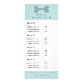 Mint and Teal Hund Bone Reklamkort