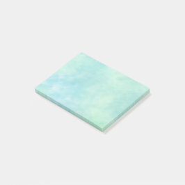 Mint Aqua Blue Tie Dye Watercolor Post-it Block