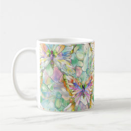 Mint Aqua Lila Fjärilar Kaffemugg