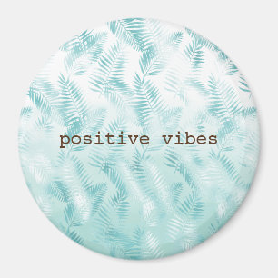Mint Aqua Ombre Tropical Löv Magnet