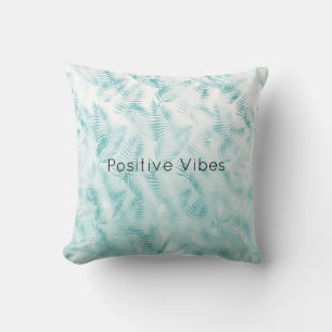 Mint Aqua Ombre Tropiska blad     Kudde