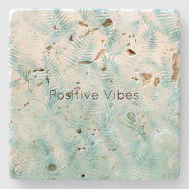 Mint Aqua Ombre Tropiska blad    Stenunderlägg