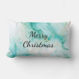 Mint Aqua Pearl Guld Marble Lumbarkudde