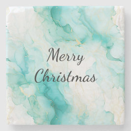 Mint Aqua Pearl Guld Marble Stenunderlägg