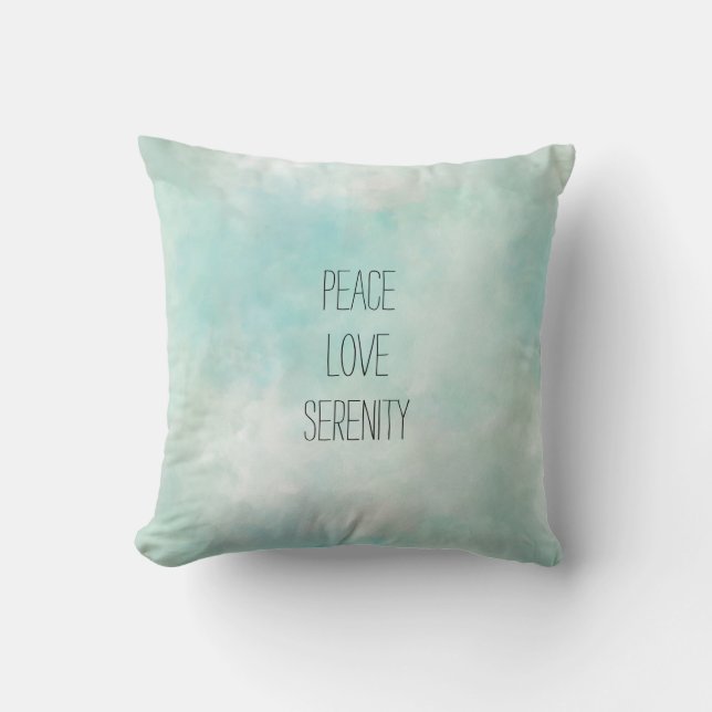 Mint Aqua Tie Dye Kudde (Framsida)