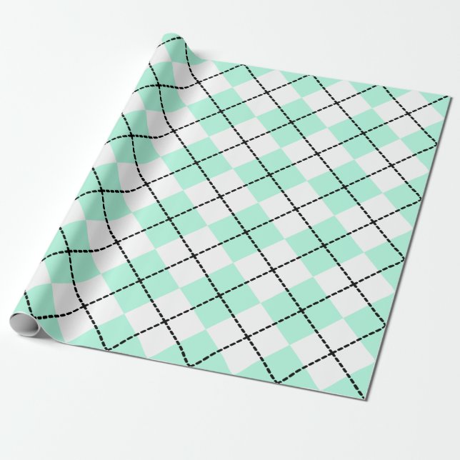 Mint Argyle Presentpapper (Utrullad)