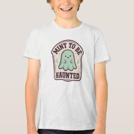 Mint att vara hemsökt Söt mint-spöke Kids Hallowee T Shirt