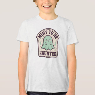 Mint att vara hemsökt Söt mint-spöke Kids Hallowee T Shirt