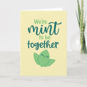 Mint att vara tillsammans Herb Pun Funny Valentine Helgkort