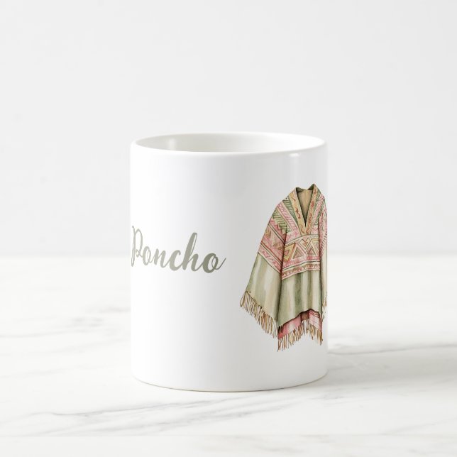 Mint Avocado Rosa Poncho Kaffemugg (Center)