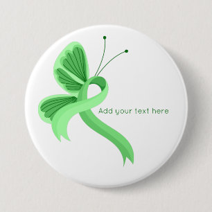 Mint Awareness Ribbon Butterfly Butterfly Butterfl Knapp