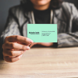 Mint-bakgrund med Divider Line Visitkort