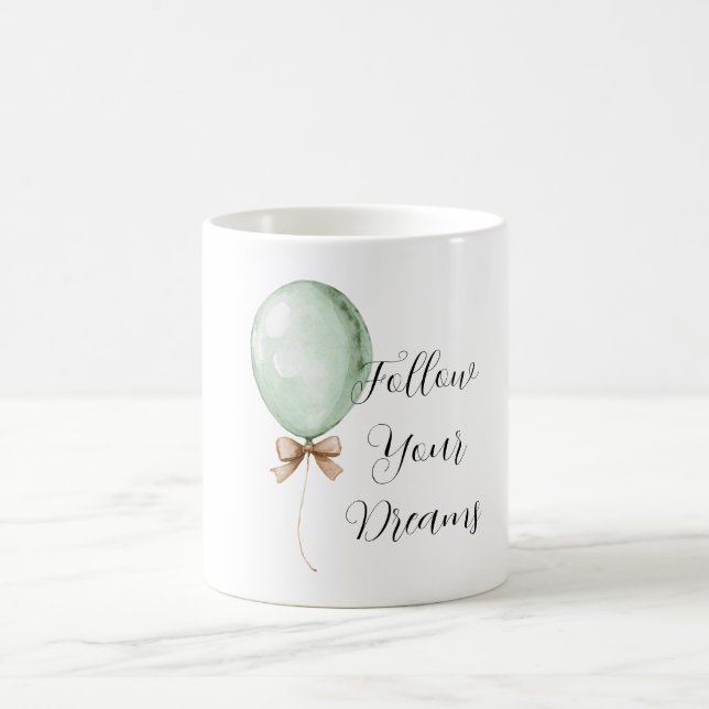 Mint Balloon Cream Bow Dreams Kaffemugg (Center)