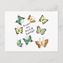Mint Be Your Own Beautiful Butterflies Vykort