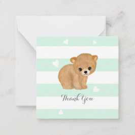 Mint Bear Heart Tackkort Cards Anteckningskort