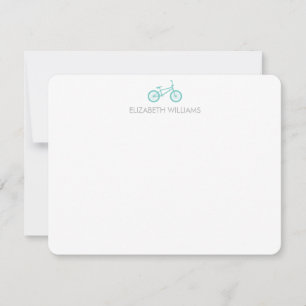 Mint Bicycle and Large Dots Note Cards Anteckningskort