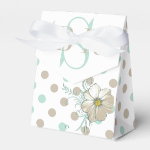 MINT BISQUE DOTS RAND Monogrammed favoritruta Presentaskar