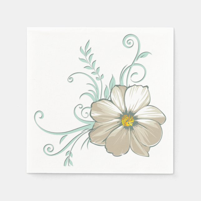 MINT BISQUE DOTS RAND PAPPRA NAPKINER PAPPERSSERVETT (Framsidan)