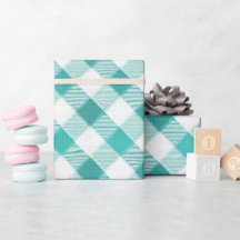 Mint Blå Frisk Gingham Bris Rutigt Mönster