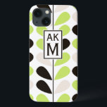 Mint & Black-Blommönstret iPad Mini Case<br><div class="desc">Anpassadet iPad-väska med mint-,  svart- och beige-blommönster. Andra färg och liknande artiklar finns i min butik.</div>