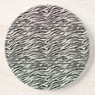  Mint Black Zebra tryck Glitzy Dots Ombre Underlägg