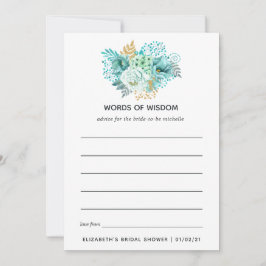 Mint Blommigt Möhippa Tea Party Rådkort