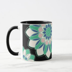 Mint Blossom Mandala Mugg