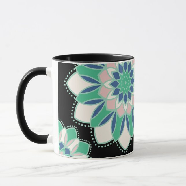 Mint Blossom Mandala Mugg (Vänster)