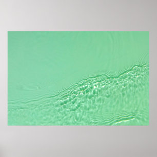 Mint blue färgad bort vatten yta struktur med poster