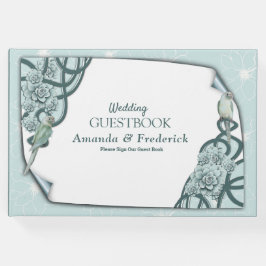 Mint Blue Gräs Grönt Succulents Gästböcker